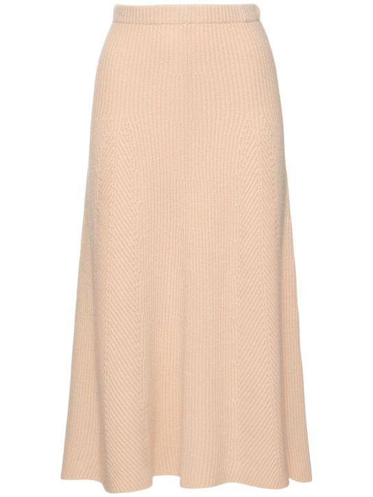 Forte_forte: Rib knit wool & cashmere skirt - women_0 | Luisa Via Roma