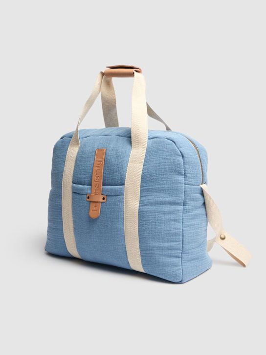 1 + IN THE FAMILY: Padded cotton changing bag - Blue - kids-girls_1 | Luisa Via Roma