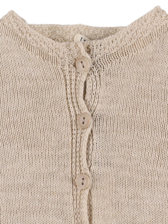 1 + IN THE FAMILY: コットン＆リネンニットカーディガン - ベージュ - kids-girls_1 | Luisa Via Roma