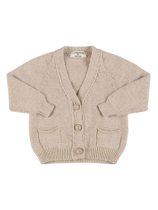 1 + IN THE FAMILY: Cárdigan de punto de algodón y lino - Beige - kids-boys_0 | Luisa Via Roma