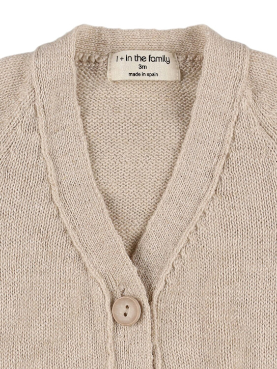 1 + IN THE FAMILY: Cárdigan de punto de algodón y lino - Beige - kids-boys_1 | Luisa Via Roma