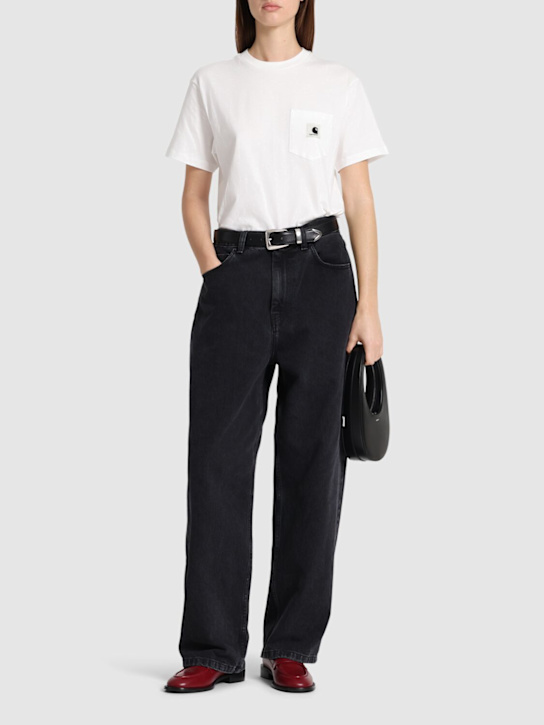 Carhartt WIP: Brandon cotton denim jeans - Black - women_1 | Luisa Via Roma