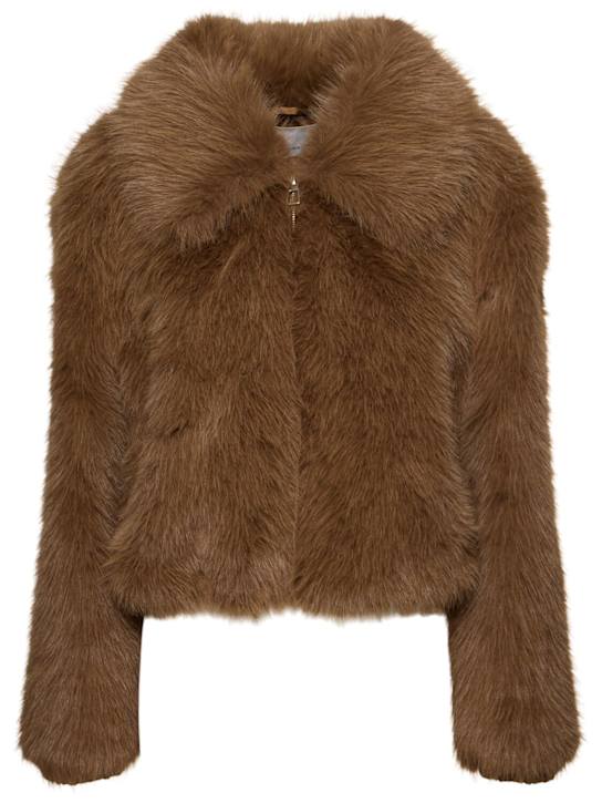 The Frankie Shop: Hope faux fur short coat - women_0 | Luisa Via Roma
