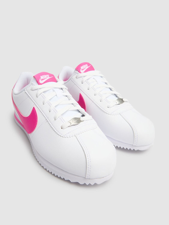 Nike: Cortez sneakers - White/Fuchsia - kids-boys_1 | Luisa Via Roma