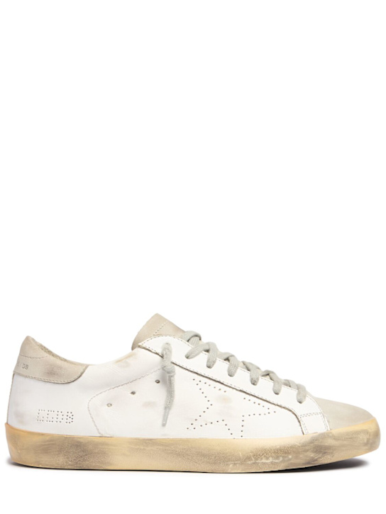 Golden Goose: LEDERSNEAKERS "SUPER STAR" - White/Ice - men_0 | Luisa Via Roma