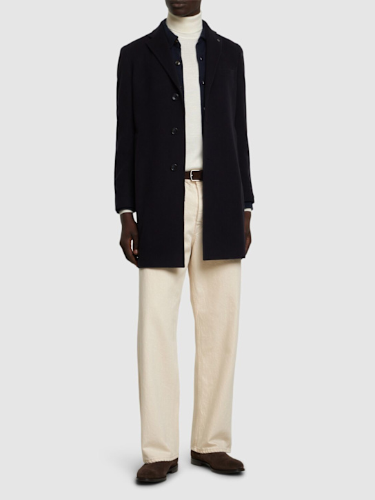 Tagliatore: Wool & cashmere single breast coat - men_1 | Luisa Via Roma