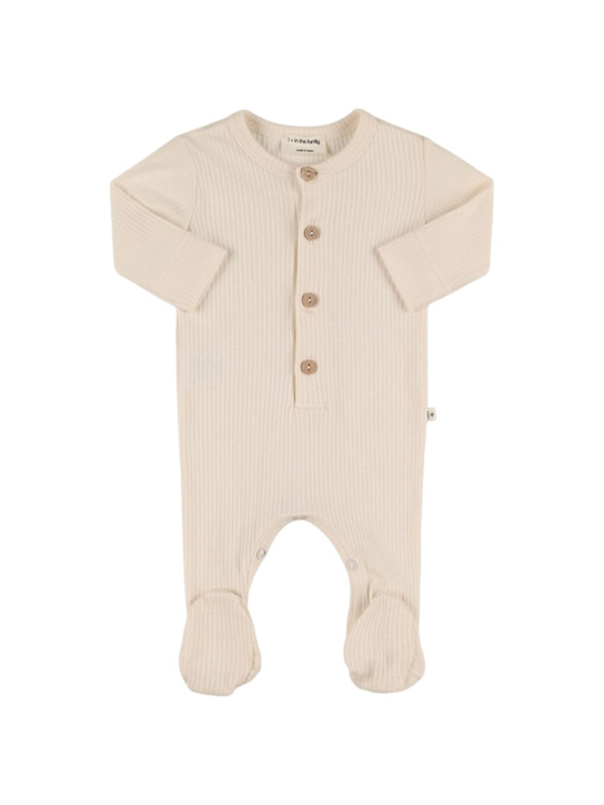 1 + IN THE FAMILY: Cotton blend romper - Beige - kids-boys_0 | Luisa Via Roma