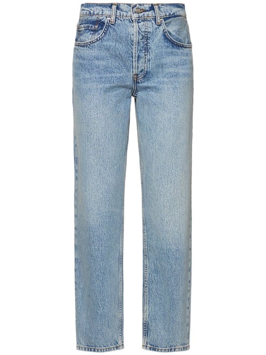 ANINE BING: Benson high rise straight jeans - women_0 | Luisa Via Roma