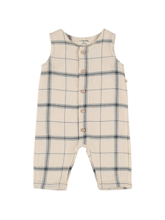 1 + IN THE FAMILY: Pantaloni in cotone check - Bianco/Blu - kids-girls_0 | Luisa Via Roma