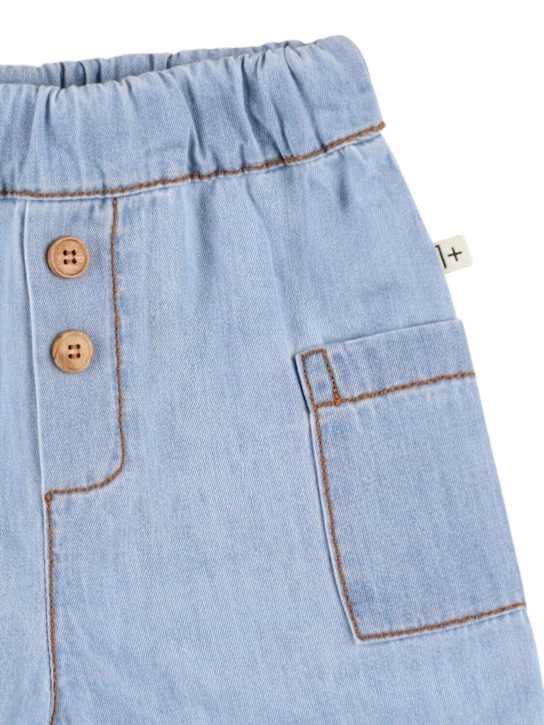 1 + IN THE FAMILY: Shorts in cotone chambray - Celeste - kids-girls_1 | Luisa Via Roma