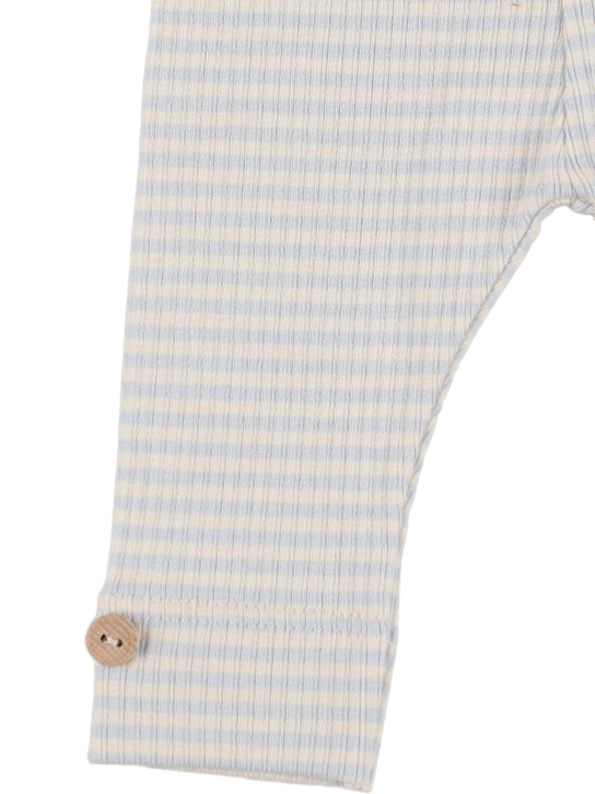 1 + IN THE FAMILY: Striped cotton blend pants - Light Blue - kids-boys_1 | Luisa Via Roma