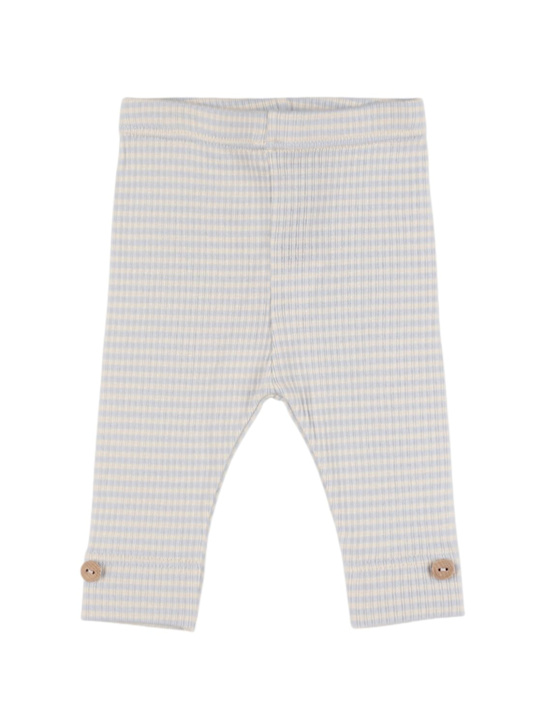 1 + IN THE FAMILY: Striped cotton blend pants - Light Blue - kids-boys_0 | Luisa Via Roma