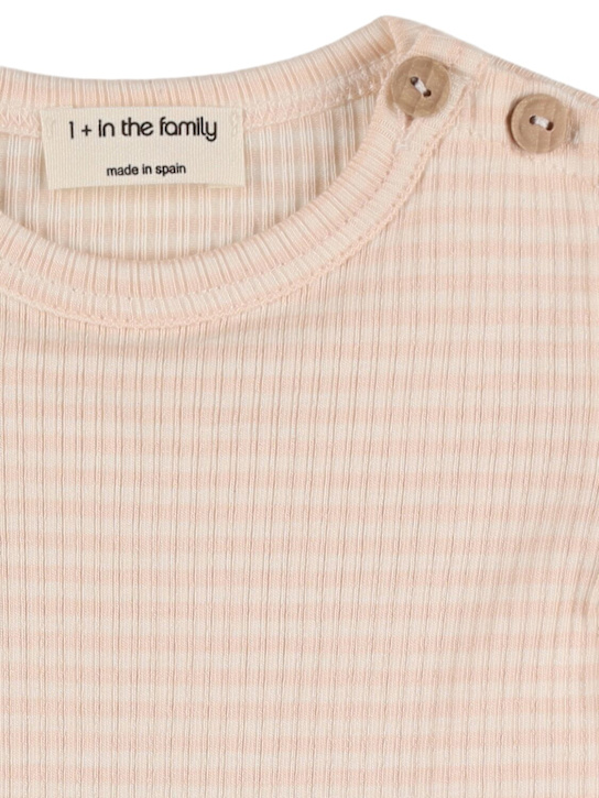 1 + IN THE FAMILY: Body in misto cotone a righe - Beige - kids-girls_1 | Luisa Via Roma
