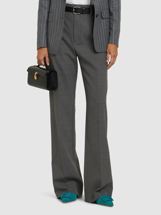 Manolo Blahnik: 50mm Maysale suede mules - women_1 | Luisa Via Roma