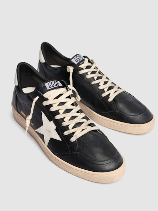 Golden Goose: Ball star leather sneakers - Black/White - men_2 | Luisa Via Roma