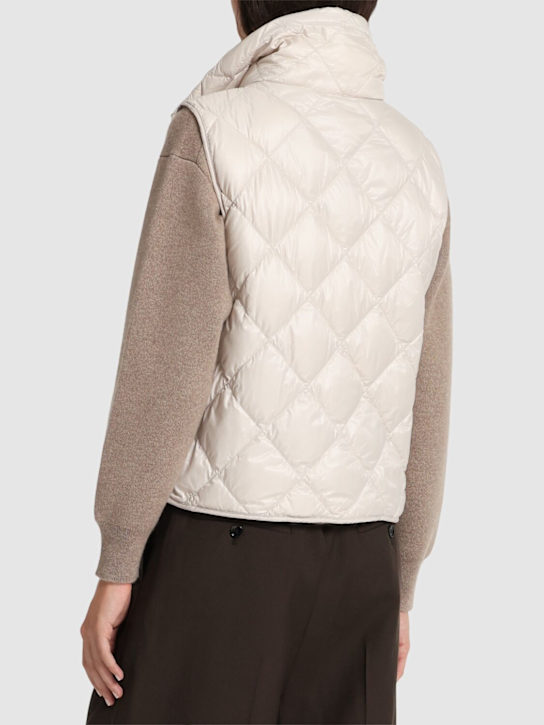 Max Mara: Tregic waterproof quilted down vest - White - women_2 | Luisa Via Roma