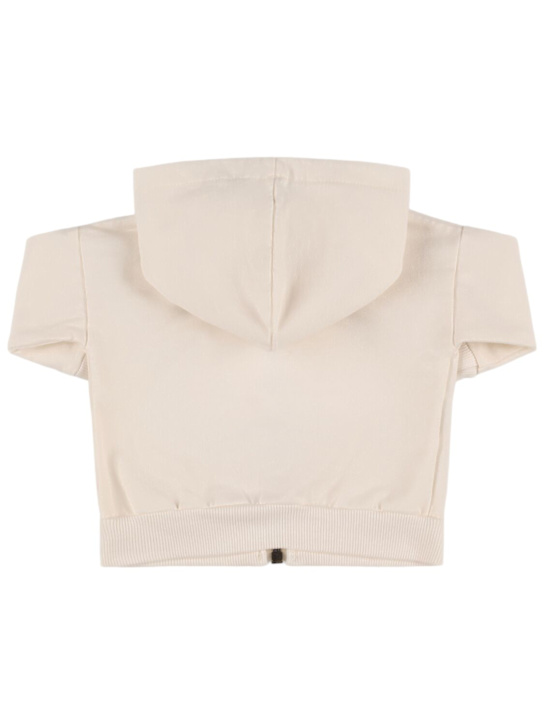 1 + IN THE FAMILY: Hooded cotton blend sweatshirt - Off-White - kids-boys_2 | Luisa Via Roma