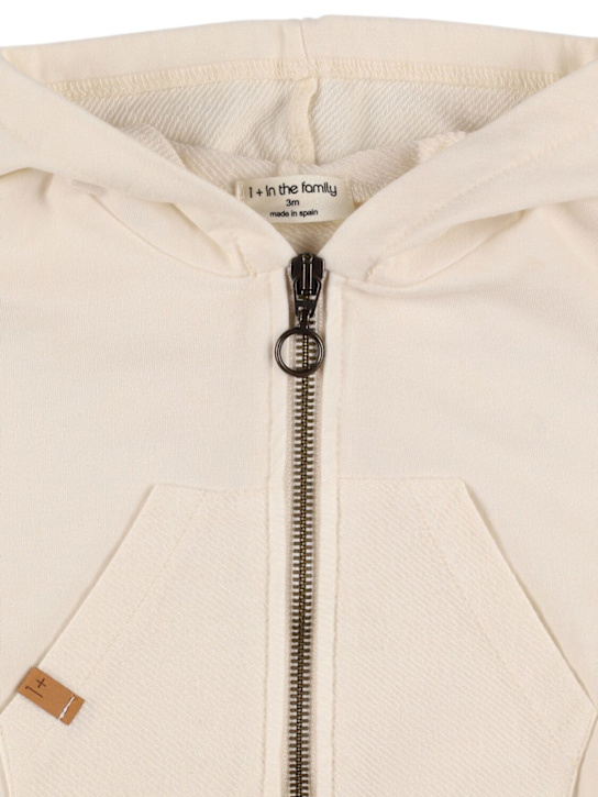 1 + IN THE FAMILY: Hooded cotton blend sweatshirt - Off-White - kids-boys_1 | Luisa Via Roma
