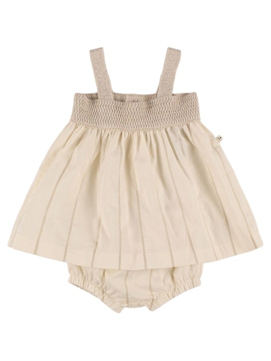 1 + IN THE FAMILY: Vestito e culotte in misto cotone - Bianco - kids-girls_0 | Luisa Via Roma