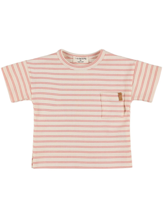 1 + IN THE FAMILY: コットンブレンドTシャツ - ホワイト/ピンク - kids-girls_0 | Luisa Via Roma