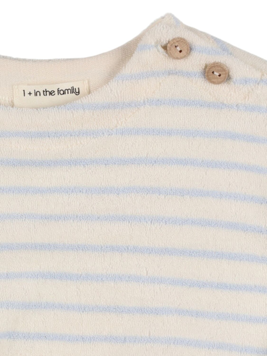1 + IN THE FAMILY: Body in misto cotone a righe - Celeste - kids-boys_1 | Luisa Via Roma
