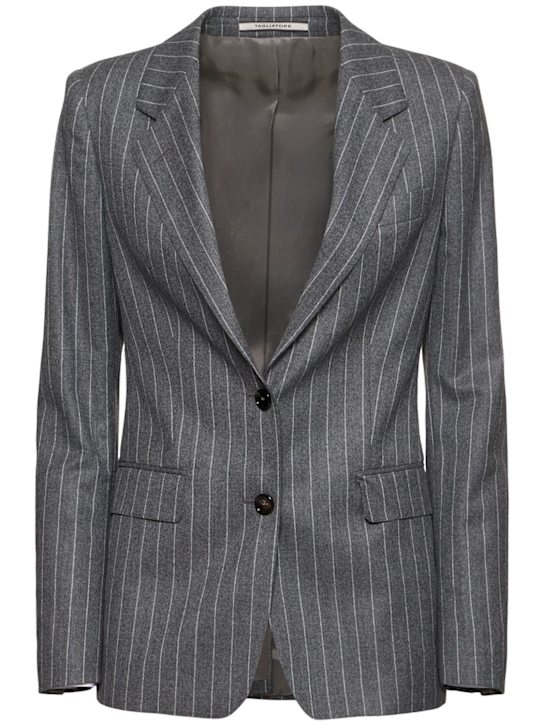 Tagliatore 0205: J-Parigi pinstripe wool blazer - women_0 | Luisa Via Roma