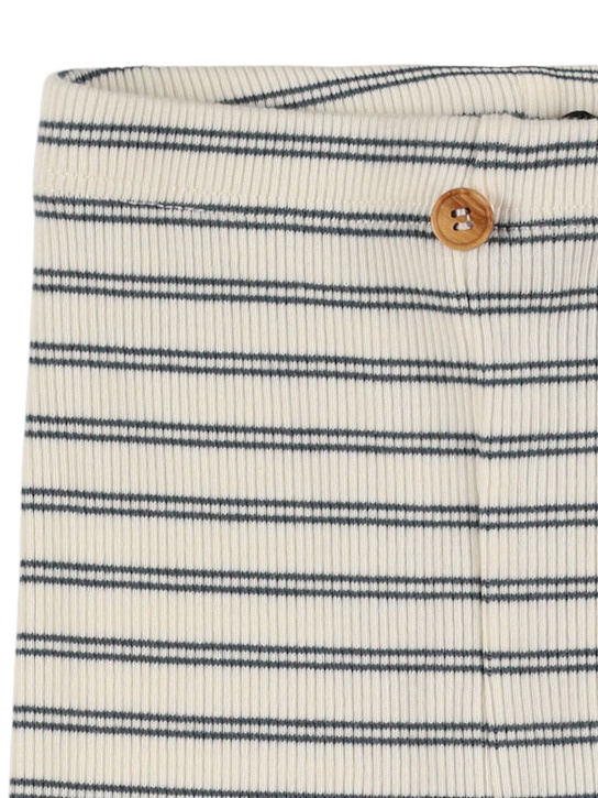 1 + IN THE FAMILY: Striped cotton blend leggings - Dunkelblau - kids-girls_1 | Luisa Via Roma