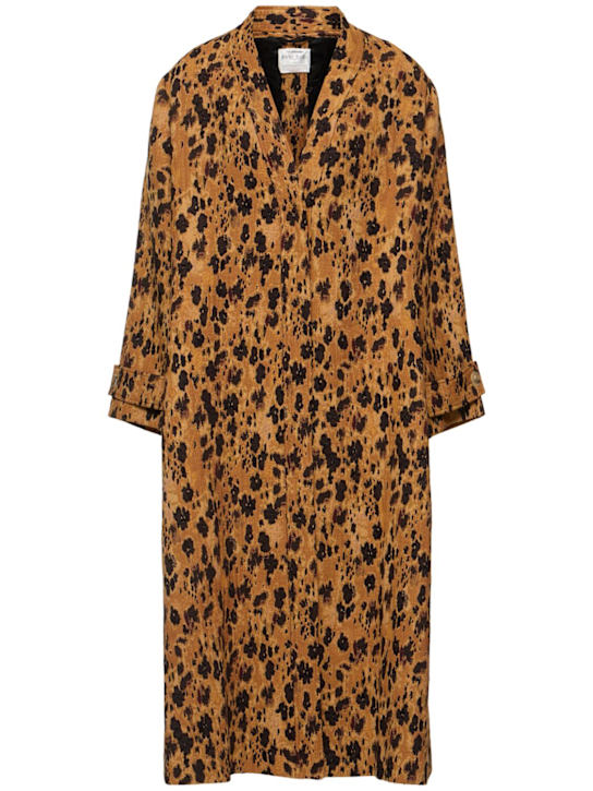 Forte_forte: Les Fleurs Camou jacquard coat - women_0 | Luisa Via Roma