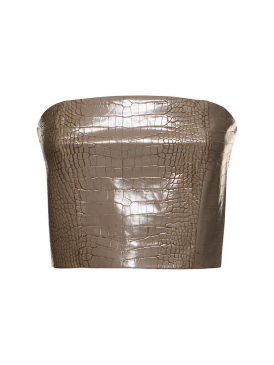 Rotate: Textured crop top - women_0 | Luisa Via Roma