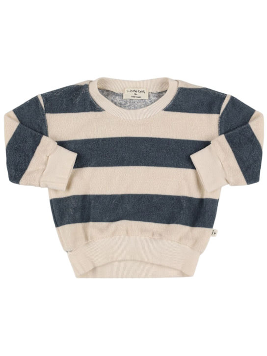 1 + IN THE FAMILY: Felpa in spugna di misto cotone a righe - kids-girls_0 | Luisa Via Roma