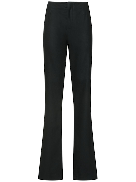 The Frankie Shop: Morrison stretch wool straight pants - women_0 | Luisa Via Roma