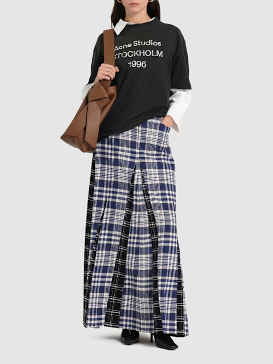 Acne Studios: Exford U 1996 コットンブレンドTシャツ - ウォッシュドブラック - women_1 | Luisa Via Roma