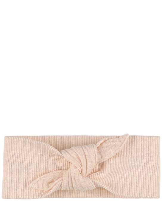 1 + IN THE FAMILY: Cotton blend headband w/knot - Beige - kids-girls_0 | Luisa Via Roma