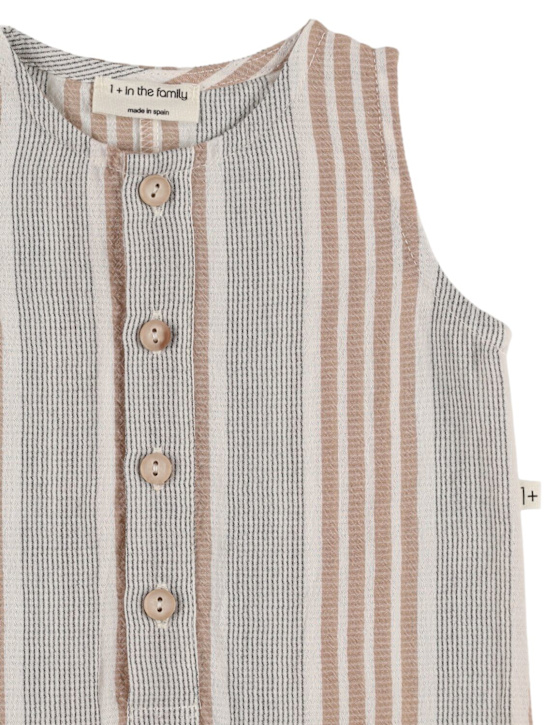 1 + IN THE FAMILY: Printed organic cotton blend romper - Bunt - kids-boys_1 | Luisa Via Roma