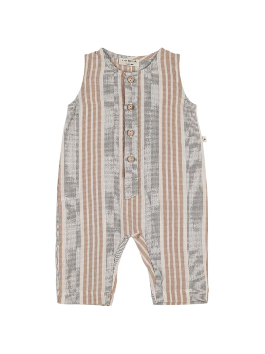 1 + IN THE FAMILY: Printed organic cotton blend romper - Bunt - kids-boys_0 | Luisa Via Roma