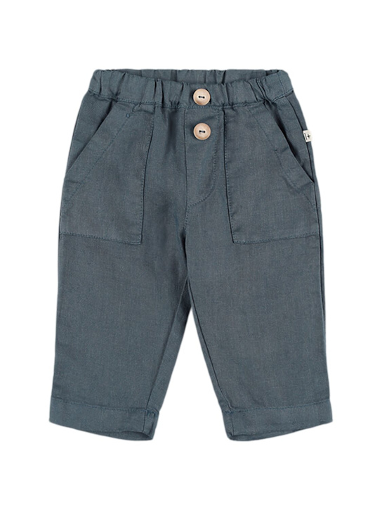 1 + IN THE FAMILY: Linen pants - Dark Blue - kids-boys_0 | Luisa Via Roma