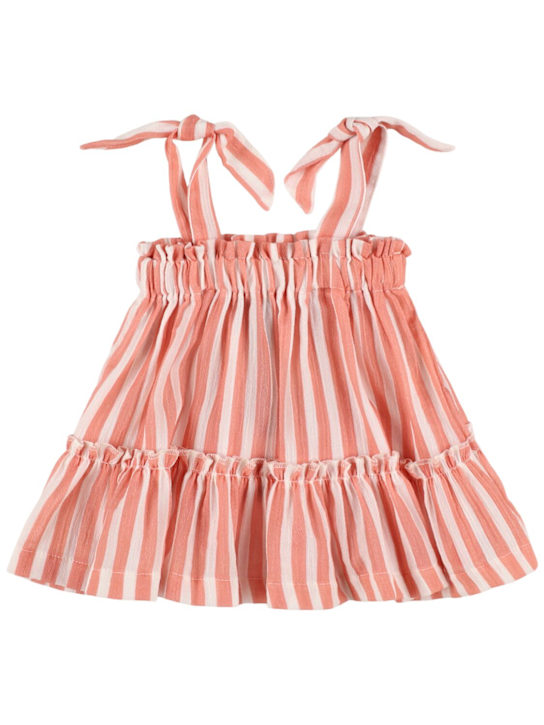 1 + IN THE FAMILY: Vestito in cotone biologico stampa a righe - kids-girls_0 | Luisa Via Roma