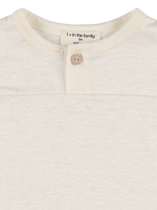 1 + IN THE FAMILY: Linen blend t-shirt - White - kids-boys_1 | Luisa Via Roma