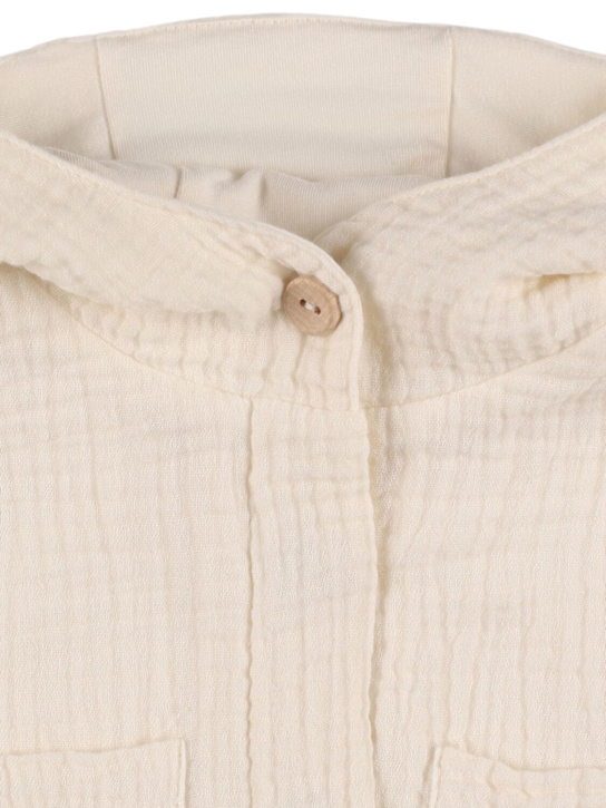1 + IN THE FAMILY: Cotton seersucker hooded jacket - Beige - kids-boys_1 | Luisa Via Roma