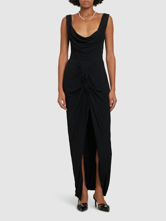Vivienne Westwood: Panther viscose gown - women_1 | Luisa Via Roma