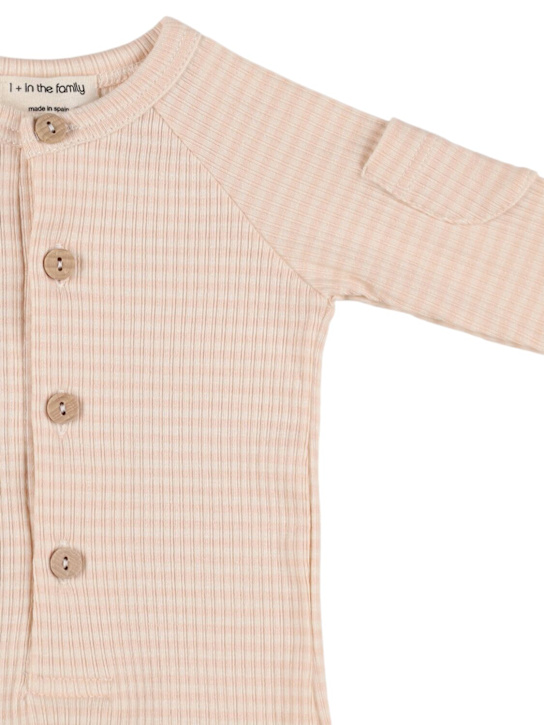 1 + IN THE FAMILY: Tutina in misto cotone a righe - Beige - kids-girls_1 | Luisa Via Roma