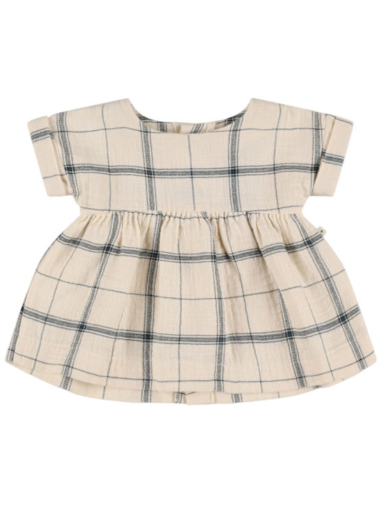 1 + IN THE FAMILY: Vestito in cotone check - Bianco - kids-girls_0 | Luisa Via Roma