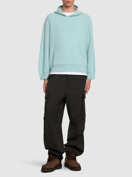 Lc23: Wool blend knit hoodie - men_1 | Luisa Via Roma