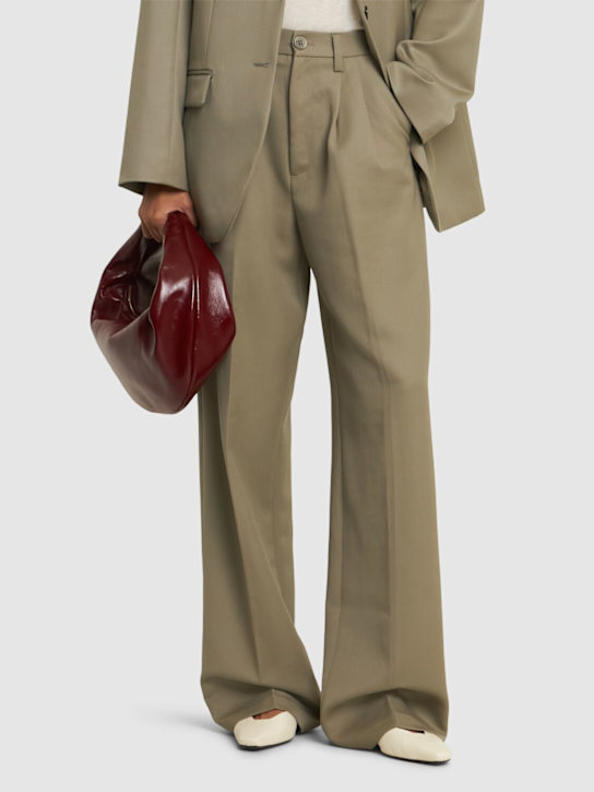 Loulou De Saison: 10mm Liz leather mules - Cream - women_1 | Luisa Via Roma