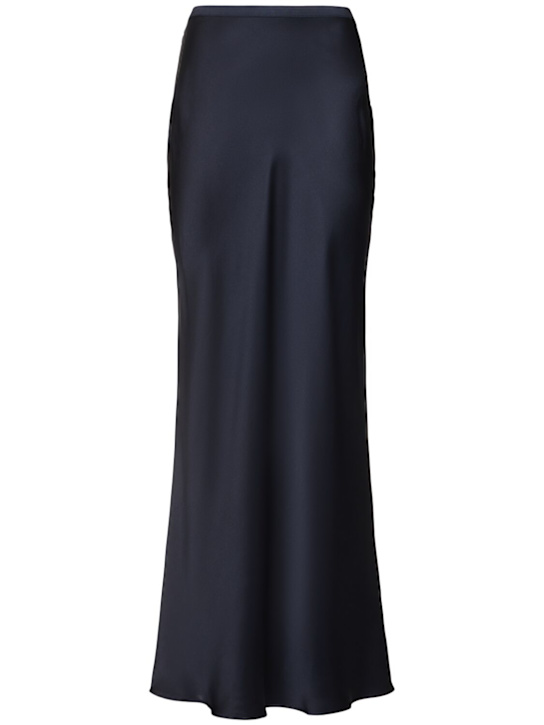 ANINE BING: Bar silk satin maxi skirt - women_0 | Luisa Via Roma
