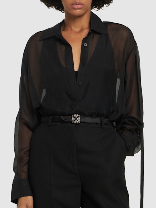 Manolo Blahnik: Ceinture en satin Hangisi 20 mm - women_1 | Luisa Via Roma