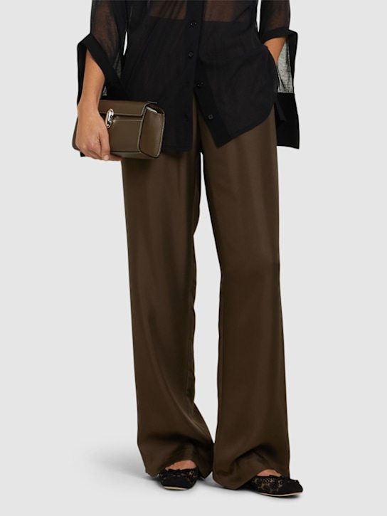 Manolo Blahnik: 10mm Capbal lace ballerina flats - women_1 | Luisa Via Roma