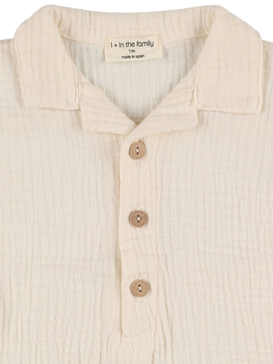 1 + IN THE FAMILY: Tutina in cotone seersucker - Beige - kids-boys_1 | Luisa Via Roma