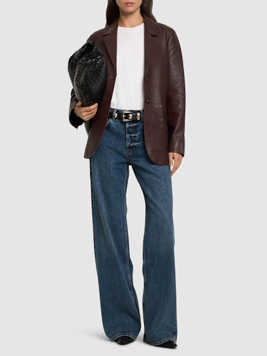 Forte_forte: Leather blazer - women_1 | Luisa Via Roma