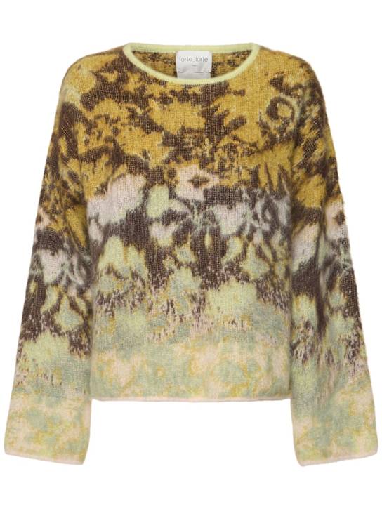 Forte_forte: Bloom Mist alpaca blend sweater - women_0 | Luisa Via Roma
